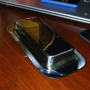 Source Unknown Sleek Silver Butter Keeper